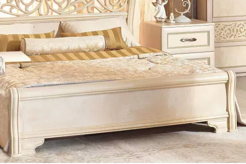 Александрия Кровать 1600 ППУ (без основания) (Кожа Ленто / Рустика)