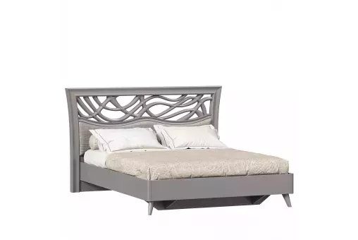 Джулия Кровать двуспальная 1600 без основания (Оникс Серый)