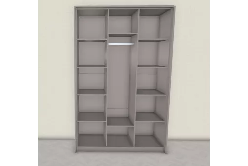 Шкаф Гравита 3-дверный серый камень глянец