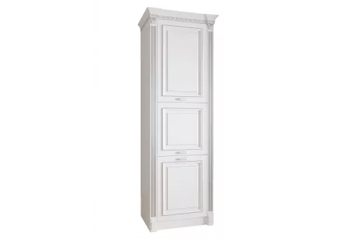 Кухонный пенал с духовым шкафом Монако 750 (Белый, Серебро)