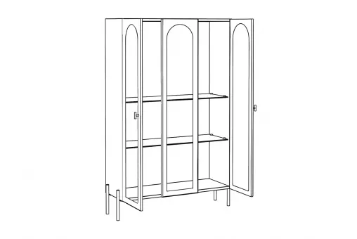 Витрина 3-х дверная Banksy