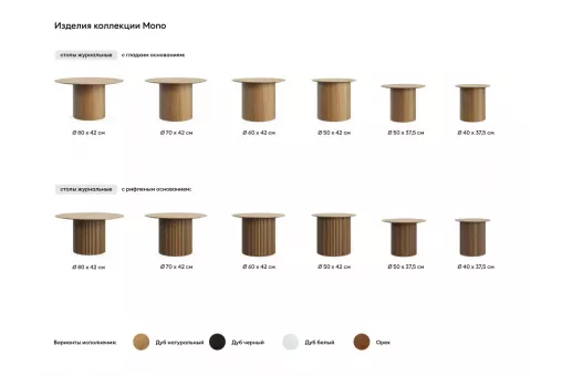 Стол журнальный Mono D50/D29/H37,5