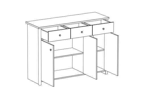 Тумба 3-дверная Village