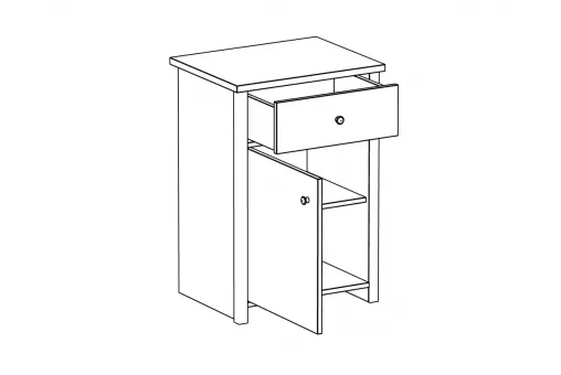 Тумба с дверью Village