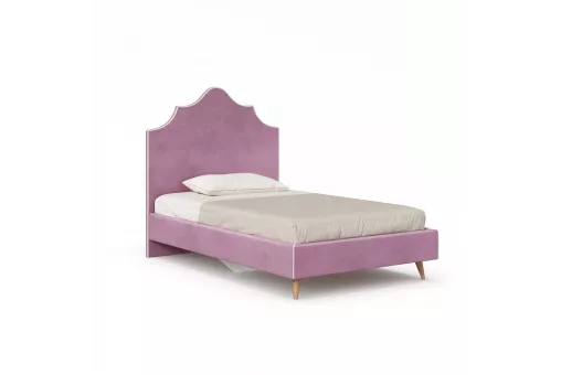Элиза Кровать 1200 с кроватным основанием (Сиреневый/Бежевый)
