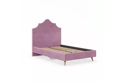 Элиза Кровать 1200 с кроватным основанием (Сиреневый/Бежевый)