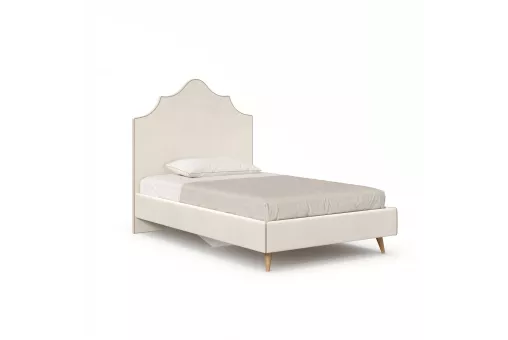 Элиза Кровать 1200 с кроватным основанием (Бежевый/Светло-коричневый)