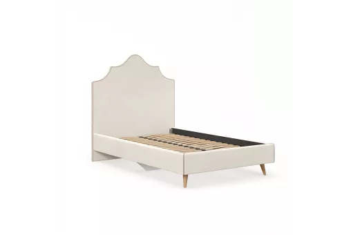 Элиза Кровать 1200 с кроватным основанием (Бежевый/Светло-коричневый)