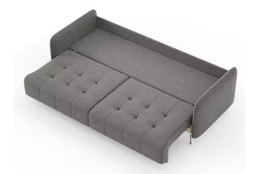 Валериан Диван прямой трёхместный (Стальной, ткань RICO FLEX 9292)
