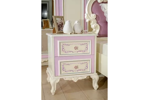 Маркиза Комод высокий с 6 ящиками (Алебастр)