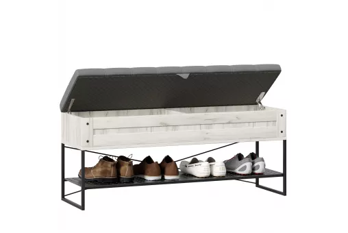 Сидней Скамья 1190 (Дуб Крафт белый/Серый)