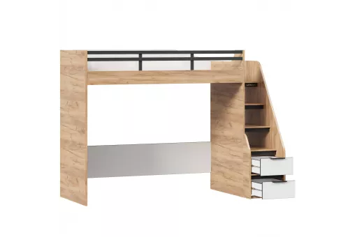 Урбан Кровать-чердак (левая Дуб Золотой/Белый)