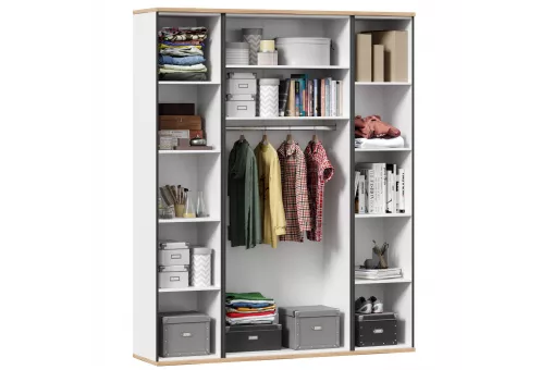 Урбан Шкаф четырехстворчатый (Белый/Дуб золотой)