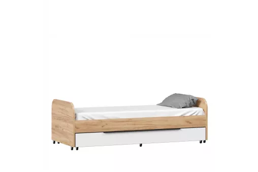 Урбан Кровать выкатная с ящиком выкатным для кровати-чердака (Дуб Золотой/Белый)