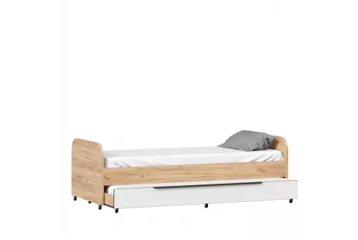 Урбан Кровать выкатная с ящиком выкатным для кровати-чердака (Дуб Золотой/Белый)