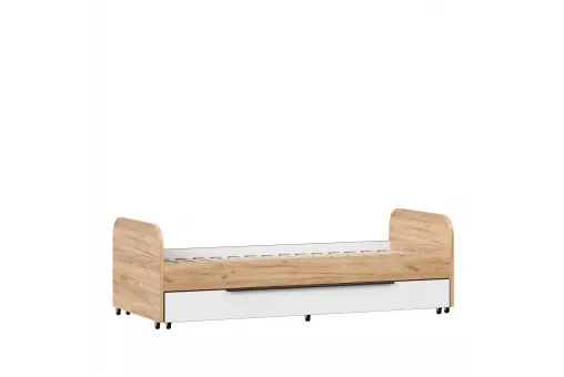 Урбан Кровать выкатная с ящиком выкатным для кровати-чердака (Дуб Золотой/Белый)