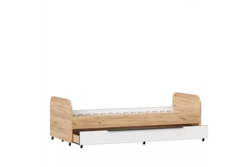 Урбан Кровать выкатная с ящиком выкатным для кровати-чердака (Дуб Золотой/Белый)