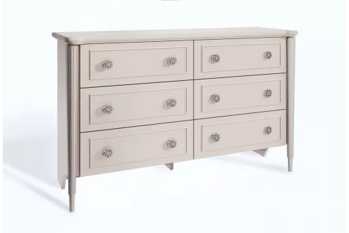 Комод Диана 6 ящиков бежевый