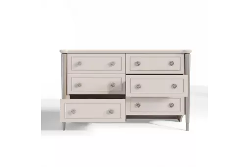 Комод Диана 6 ящиков бежевый