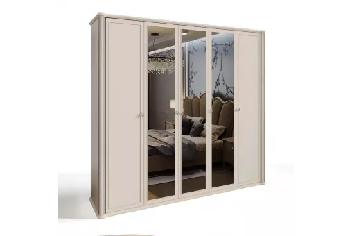 Шкаф Диана 5-дверный бежевый