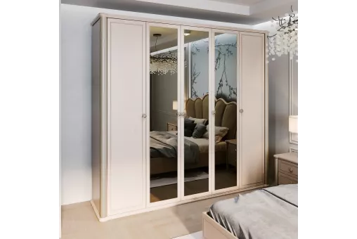 Шкаф Диана 5-дверный бежевый