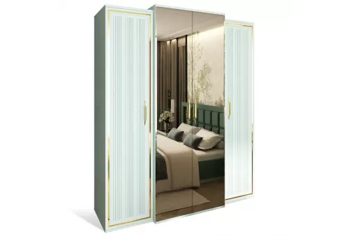Шкаф Замира 4-дверный оливковый