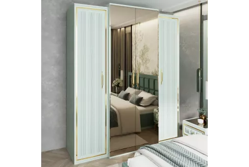 Шкаф Замира 4-дверный оливковый