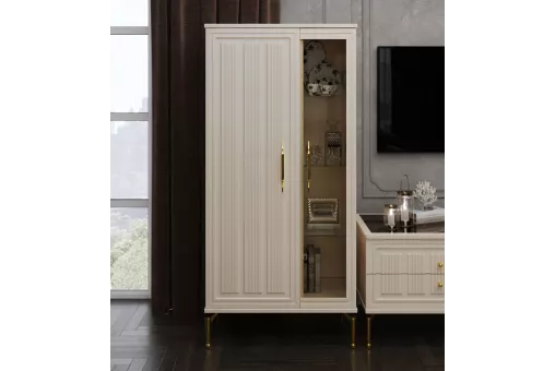 Витрина Замира 2-ств низкая бежевый