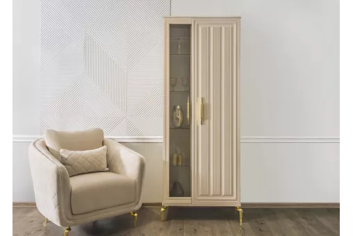 Витрина Замира 2-ств высокая бежевый