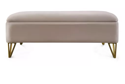 Банкетка Лара бежевый глянец