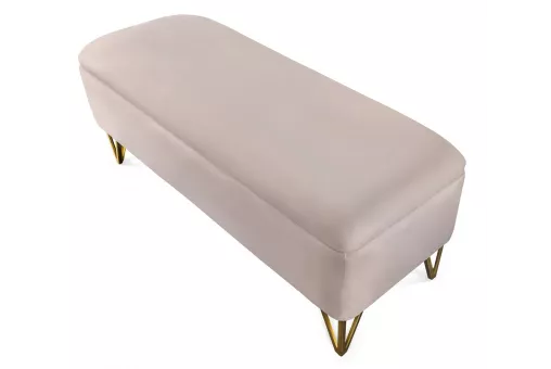 Банкетка Лара бежевый глянец