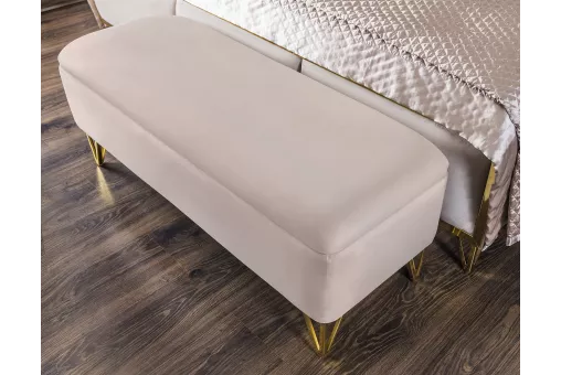 Банкетка Лара бежевый глянец