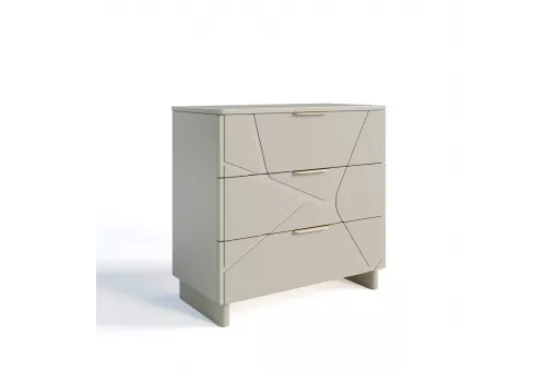 Комод Лейла 3 ящика ярко серый