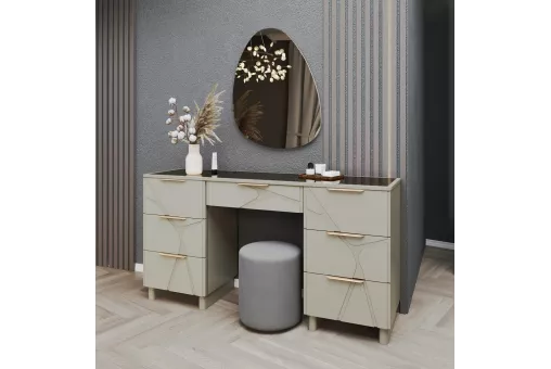 Туалетный столик Лейла ярко серый