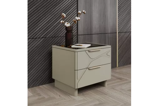 Тумба прикроватная Лейла ярко серый