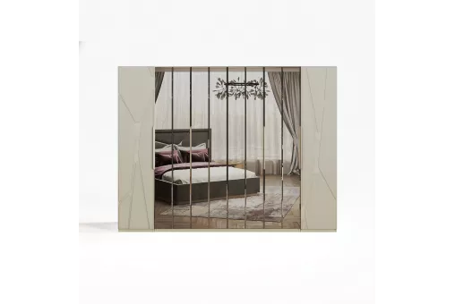 Шкаф Лейла 6-дверный ярко серый