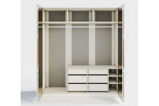 Шкаф Лейла 4-дверный ярко серый