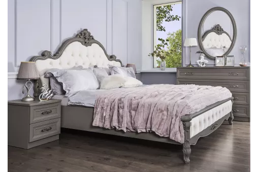 Кровать Мишель Лайт 160х200 см серый