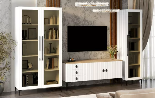 Витрина Стелла 2-ств белый