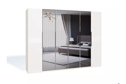 Шкаф Стелла 6-дверный белый