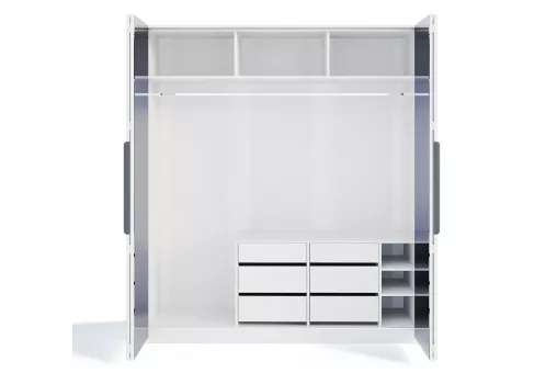 Шкаф Стелла 4-дверный белый