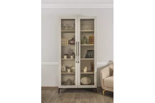 Витрина Стелла 2-ств ярко серый