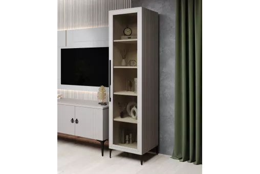 Витрина Стелла 1-ств ярко серый