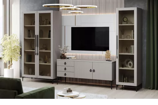 Витрина Стелла 1-ств ярко серый