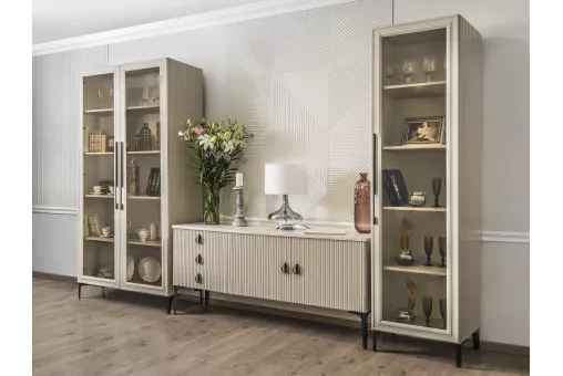 Гостиная Стелла 1+тв+2 ярко серый