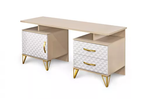 Туалетный столик Лара белый глянец