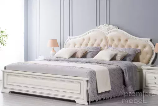Кровать 1600x2000 с мягким изголовьем (Антивандальная ткань) Инканто