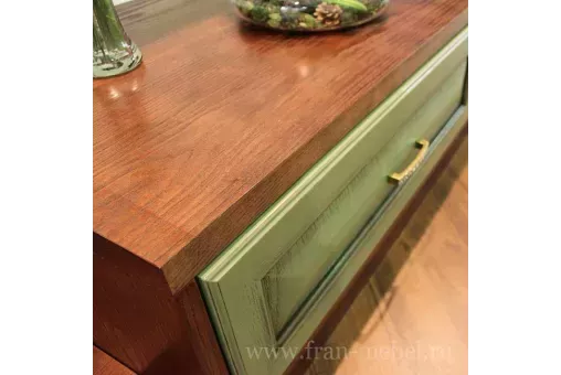 Тумба (2 ящика) СВ-369 «Диего» (Барокко) зеленый