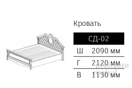 Кровать 1.8 м СД-02