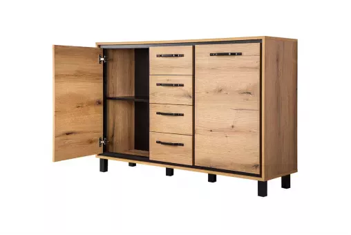 Двухстворчатый комод Мельбурн 1012 с 4 ящиками